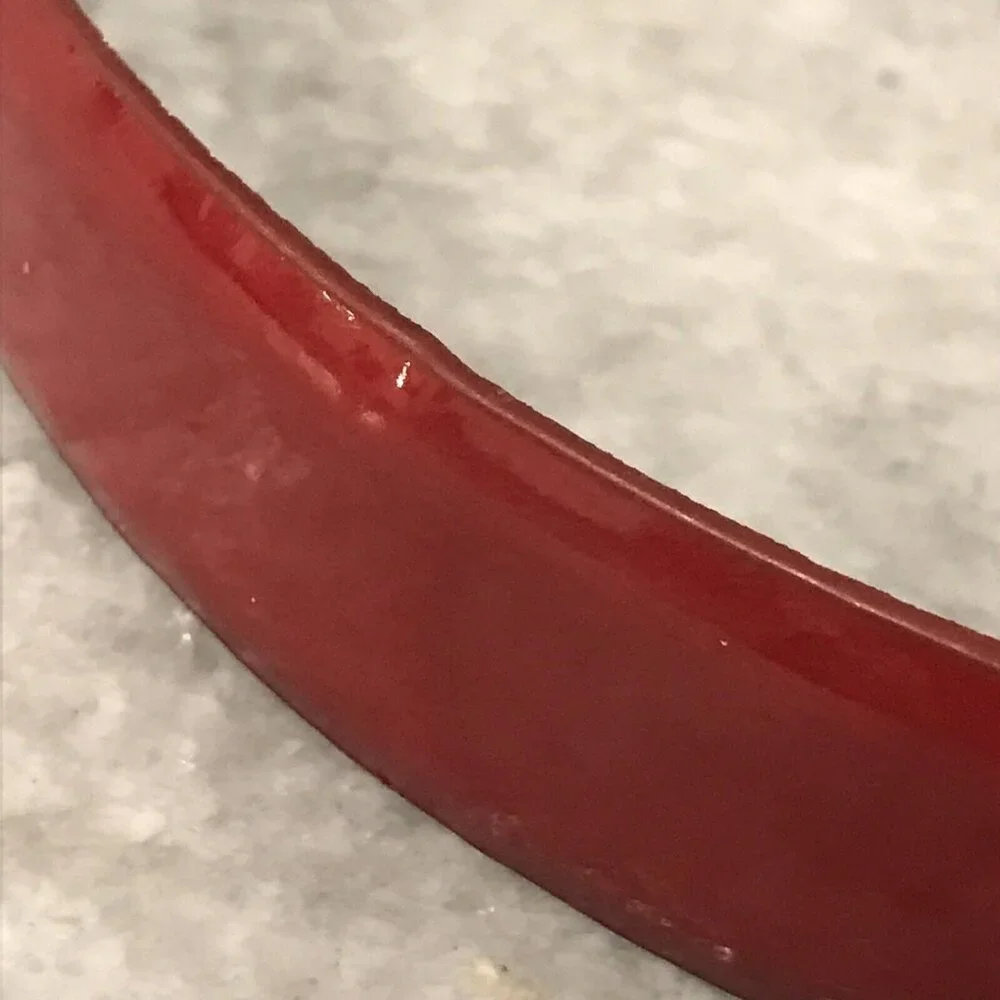 Red Belt Womens‎ Size XXL Faux Patent Leather Shiny MCM Classic Luxury Career